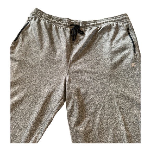 STARTER VTG Men's Grey Heather Baggy Sweatpants 2XL Zippered Pockets Streatwear - Picture 2 of 9